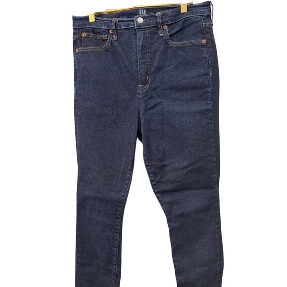 GAP High Waist Skinny Stretch Denim Ankle Jeans Sz 12 EUC - Picture 2 of 7
